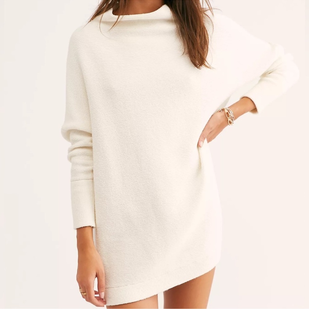 Free People Ottoman Cream Knit Sweater Tunic